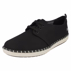 Ladies Clarks Casual Lace Up Trainers Step Glow Lace - D Fit - UK 4, Black