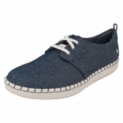 ) Ladies Clarks Casual Lace Up Trainers Step Glow Lace - D Fit - UK 3, Denim (Blue