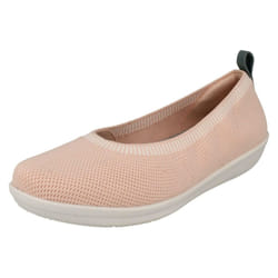 ) Ladies Clarks Casual Slip On Shoes Ayla Paige - D Fit - UK 4.5, Light Pink (Pink