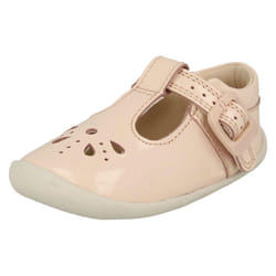 ) Girls Clarks Cut Out Detailed Pre-Walking Shoes Roamer Star - G Fit - UK 5.5 Infant, Blush (Pink