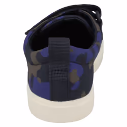 Childrens Boys Girls Clarks Hook And Loop Canvas Shoes City Flare Lo K - F Fit - Navy, UK 2