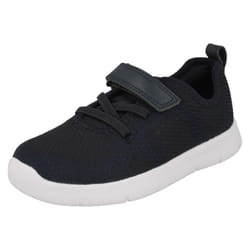) Childrens Boys Girls Clarks Casual Trainers Ath Flux T - G Fit - UK 5.5 Infant, Navy (Blue