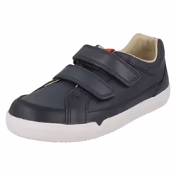 ) Boys Clarks Casual Hook And Loop Fastening Shoes Emery Walk K - F Fit - UK 11.5 Child, Navy (Blue
