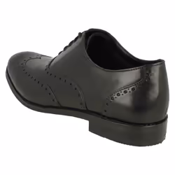 Mens Clarks Brogue Detailed Lace Up Shoes Edward Walk - G Fit - UK 8, Black