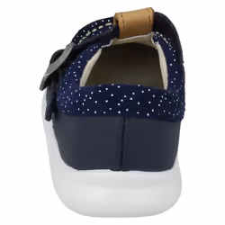 Girls Clarks Polka Dot Detailed T-Bar Shoes Cloud Rosa T - G Fit - Navy, UK 8.5 Child
