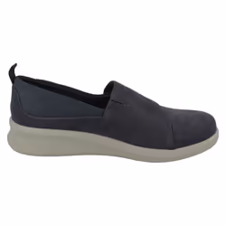 Ladies Clarks Casual Lace Up Shoes Sillian 2.0 Pace - D Fit - Navy, UK 4
