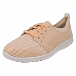 ) Ladies Clarks Casual Lace Up Trainers Step Allena Sun - E Fit - UK 3, Light Pink (Pink