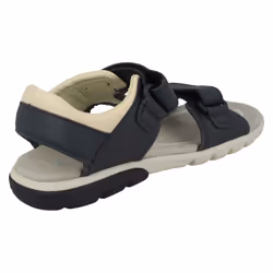 ) Boys Clarks Casual Strapped Sandals Rocco Wave - G Fit - UK 11 Child, Navy (Blue