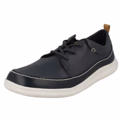 ) Boys Clarks Elasticated Lace Detailed Shoes Cloud Blaze - F Fit - UK 11.5 Child, Navy (Blue