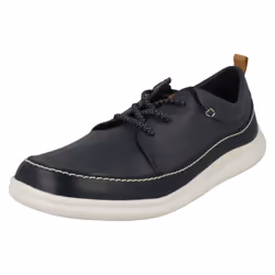 ) Boys Clarks Elasticated Lace Detailed Shoes Cloud Blaze - F Fit - UK 13 Child, Navy (Blue