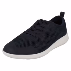 ) Childrens Boys Girls Clarks Lace Up Trainers Scape Soar K - F Fit - UK 10.5 Child, Navy (Blue