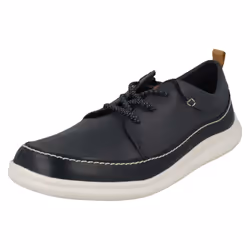 ) Boys Clarks Elasticated Lace Detailed Shoes Cloud Blaze - G Fit - UK 12 Child, Navy (Blue