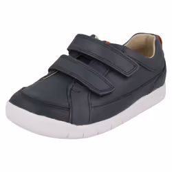 ) Boys Clarks Casual Hook & Loop Fastening Shoes Emery Walk T - F Fit - UK 5.5 Infant, Navy (Blue