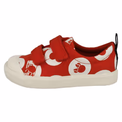 Childrens Boys Girls Clarks Disney Detailed Canvas Shoes City Polka Lo - F Fit - UK 4.5 Infant, Red