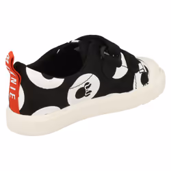Childrens Boys Girls Clarks Disney Detailed Canvas Shoes City Polka Lo - F Fit - UK 4 Infant, Black