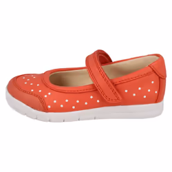 ) Girls Clarks Mary Jane Styled Shoes Emery Halo - G Fit - UK 5 Infant, Coral (Pink