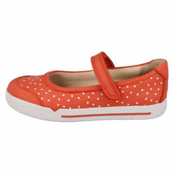 ) Girls Clarks Mary Jane Styled Shoes Emery Halo K - G Fit - UK 11.5 Child, Coral (Pink