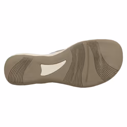 Ladies Clarks Toe Post Sandals Brinkley Sea - Silver, UK 6