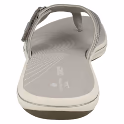 Ladies Clarks Toe Post Sandals Brinkley Sea - Silver, UK 6