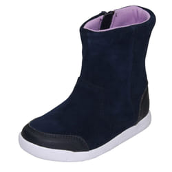 Girls Clarks Casual Boots Emery Rise - G Fit - Navy, UK 5.5 Infant