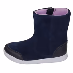 Girls Clarks Casual Boots Emery Rise - G Fit - Navy, UK 5.5 Infant
