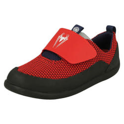 Boys Clarks Marvel Detailed Shoes Play Power - F Fit - UK 4.5 Infant, Red