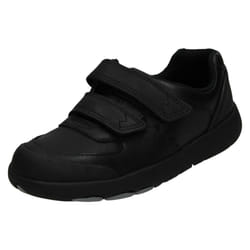 Boys Clarks Smart Formal School Shoes Rex Pace - H Fit - Black, UK 7 Infant