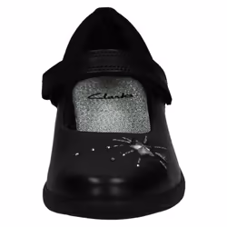 Girls Clarks Formal School Shoes Etch Spark - G Fit - Black, UK 11.5 Child