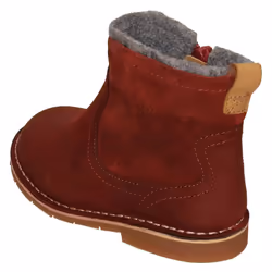 Girls Clarks Zip Up Ankle Boots Comet Frost - F Fit - Red, UK 7.5 Infant