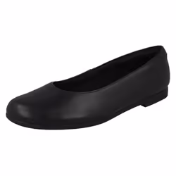 Girls Clarks School Shoes Scala Glide - G Fit - Black, UK 3 Child