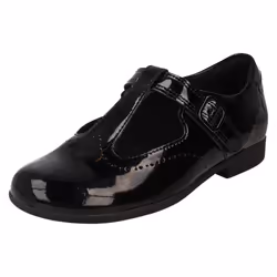 Girls Clarks Formal/School Shoes Scala Seek - H Fit - Black, UK 11.5 Child