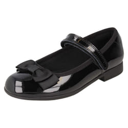 Girls Clarks Formal/School Shoes Scala Tap - H Fit - Black, UK 10 Child