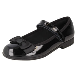 Girls Clarks Formal/School Shoes Scala Tap - H Fit - Black, UK 11 Child