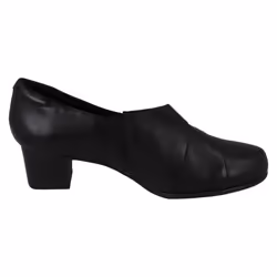 Ladies Unstructured by Clarks Ankle Boots Un Damson Mid - E Fit - Black, UK 3.5