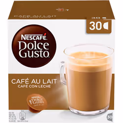 Nescafe Dolce Gusto CafÃ© Au Lait Coffee Pods (Pack of 3, Total 90 Capsules)