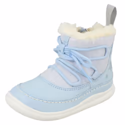 Girls Clarks DIsney Frozen Ankle Boots Cloud Throne - F Fit - Blue, UK 6.5 Infant