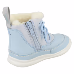 Girls Clarks DIsney Frozen Ankle Boots Cloud Throne - F Fit - Blue, UK 6.5 Infant