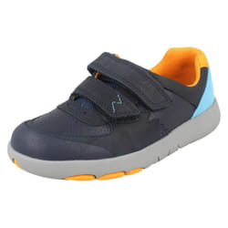 Boys Clarks Casual Shoes Rex Quest K - Navy, UK 12 Child