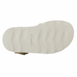 Girls Clarks Casual Summer Sandals Crown Bloom T - F Fit - Yellow, UK 11 Child