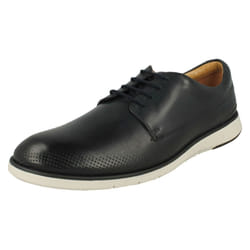 Mens Clarks Lace Up Shoes Helston Walk - G Fit - Navy, UK 7