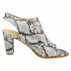 Ladies Clarks Smart Block Heeled Court Shoes Kaylin Cara - D Fit - Grey, UK 5