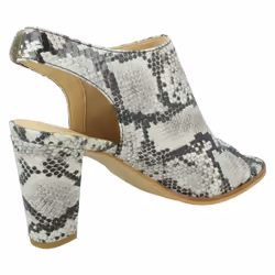 Ladies Clarks Smart Block Heeled Court Shoes Kaylin Cara - D Fit - Grey, UK 5.5