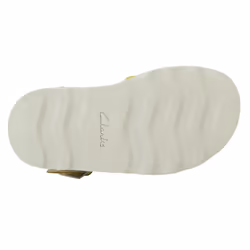 Girls Clarks Casual Summer Sandals Crown Bloom T - F Fit - Yellow, UK 8 Child