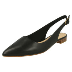Ladies Clarks Court Shoes Laina55 Court - D Fit - Black, UK 3