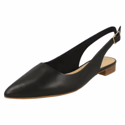 Ladies Clarks Court Shoes Laina55 Court - D Fit - Black, UK 4
