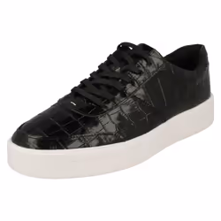 Ladies Clarks Animal Detailed Lace Up Shoes Hero Walk - D Fit - Black, UK 3