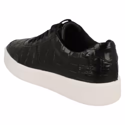 Ladies Clarks Animal Detailed Lace Up Shoes Hero Walk - D Fit - Black, UK 3