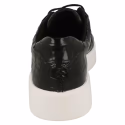 Ladies Clarks Animal Detailed Lace Up Shoes Hero Walk - D Fit - Black, UK 4