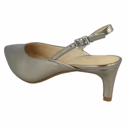 Ladies Clarks Heeled Court Shoes Laina Rae - D Fit - Stone, UK 4