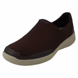 Mens Cloud Steppers By Clarks Lace Up Shoes Step Stroll Lace - G Fit - Brown, UK 9